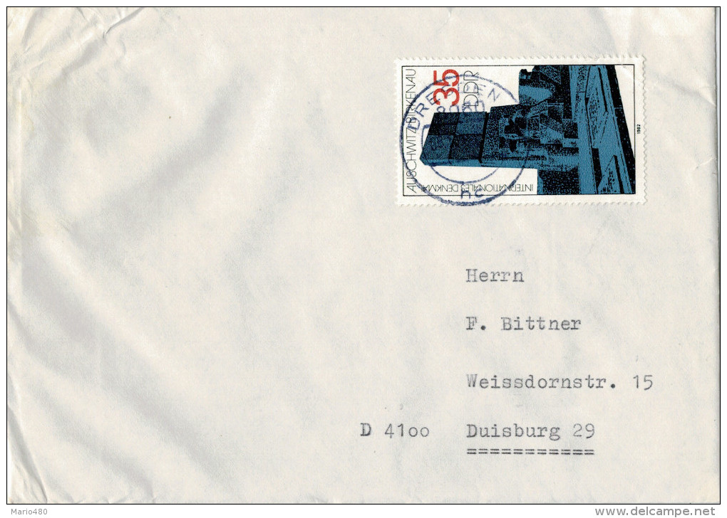 LETTERA  DA   DRESDEN   PER  DUISBURG       (VIAGGIATA) - Other & Unclassified