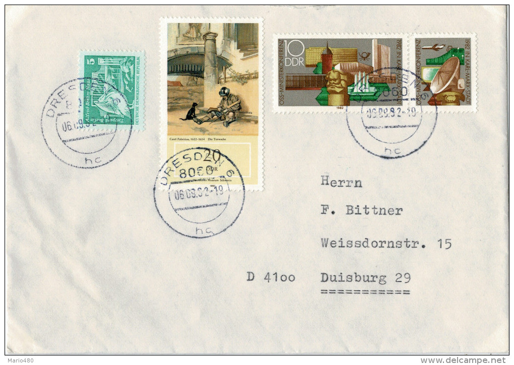 LETTERA  DA  DRESDEN   PER  DUISBURG        (VIAGGIATA) - Other & Unclassified