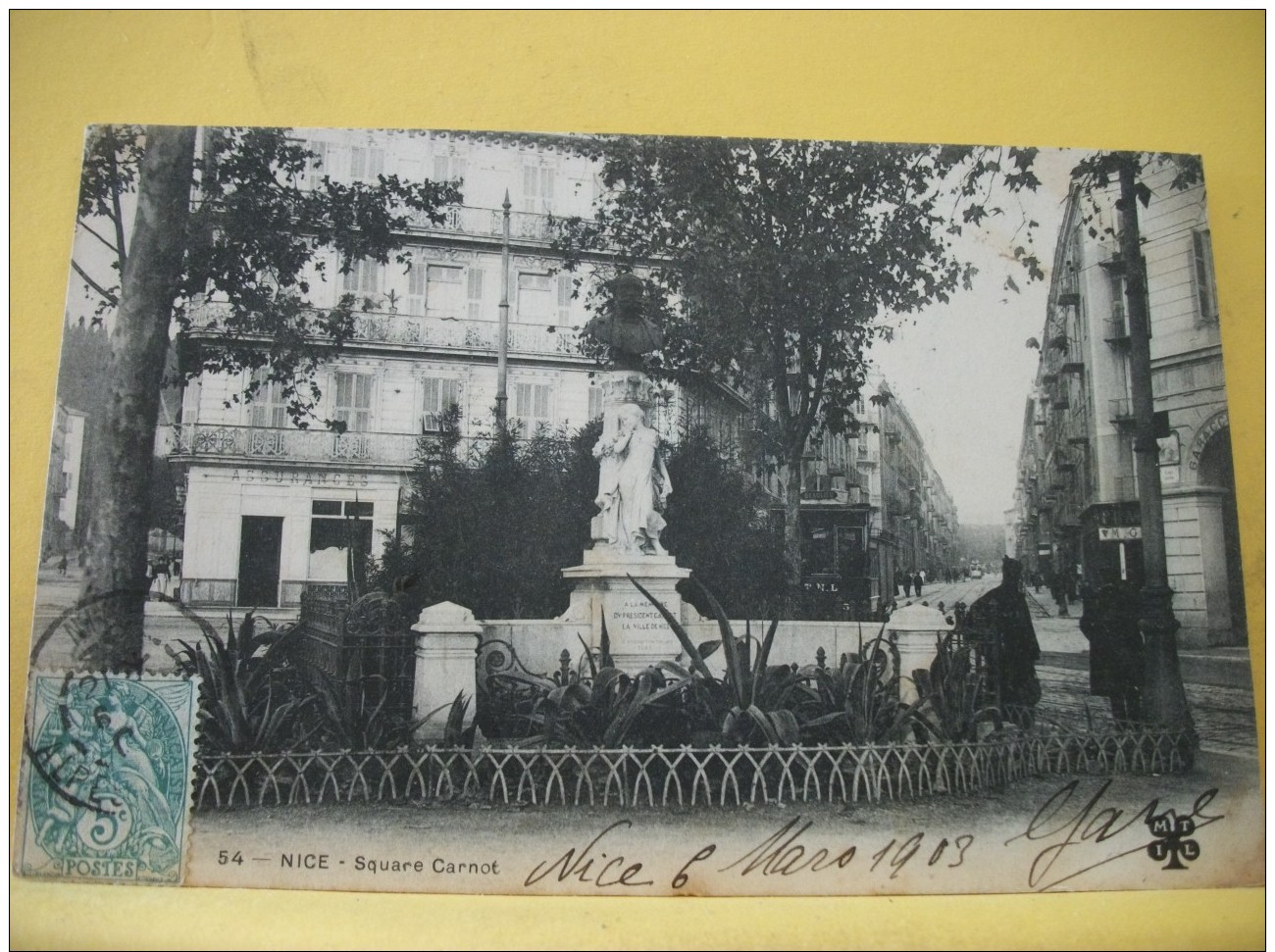 B1 4982 - 06 NICE - SQUARE CARNOT - 1903 - ANIMATION - Plazas