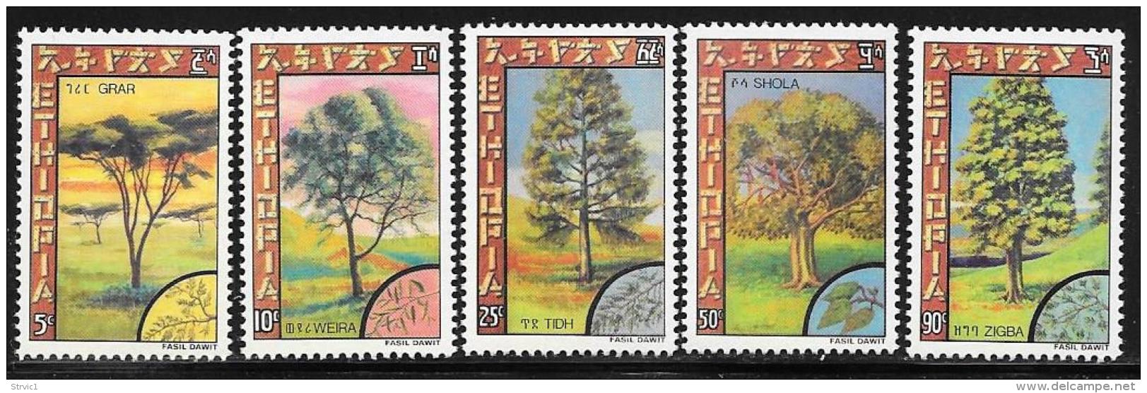 Ethiopia, Scott # 921-5 MNH Set Ethiopian Trees, 1979 - Ethiopie