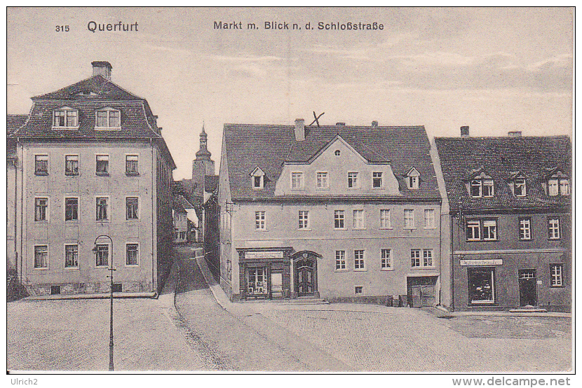 AK Querfurt - Markt M. Blick N. D. Schloßstraße - 1929 (24053) - Querfurt