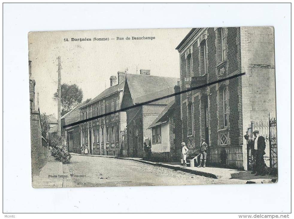 CPA  Abîmée -   Dargnies -    Rue De Beauchamps - Lucheux