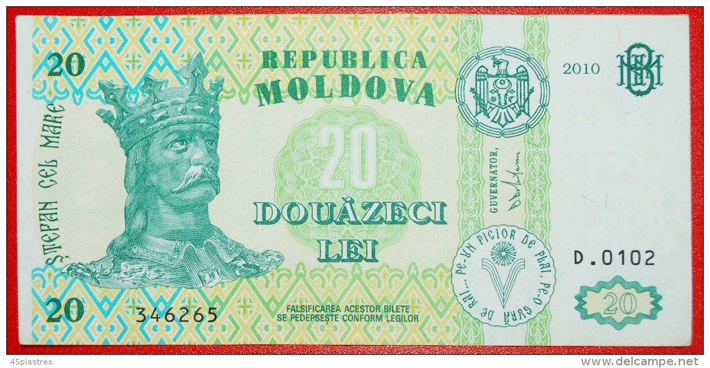 * STEPHEN III (1457-1504): Moldavia (ex. USSR, Russia) ★ 20 LEI 2010 CRISP! LOW START&#9733;NO RESERVE! - Moldova