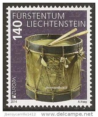 LIECHTENSTEIN - EUROPA 2014-THEME ANNUEL- "INSTRUMENTS DE MUSIQUE NATIONALES" - SERIE De 1 V. - 2014