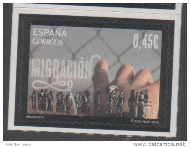 SPAIN , 2016, MNH, IMMIGRATION, REFUGEES, HUMAN RIGHTS,1v - Ohne Zuordnung