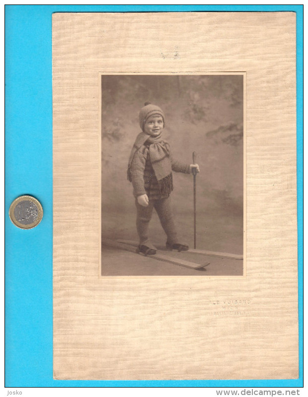 YOUNG GIRL - SKIER ... By Alb. Voisard Wien, Austria LARGE SIZE Vintage Photo Osterreich Vienna Photos Alpine Ski Skiing - Anonymous Persons