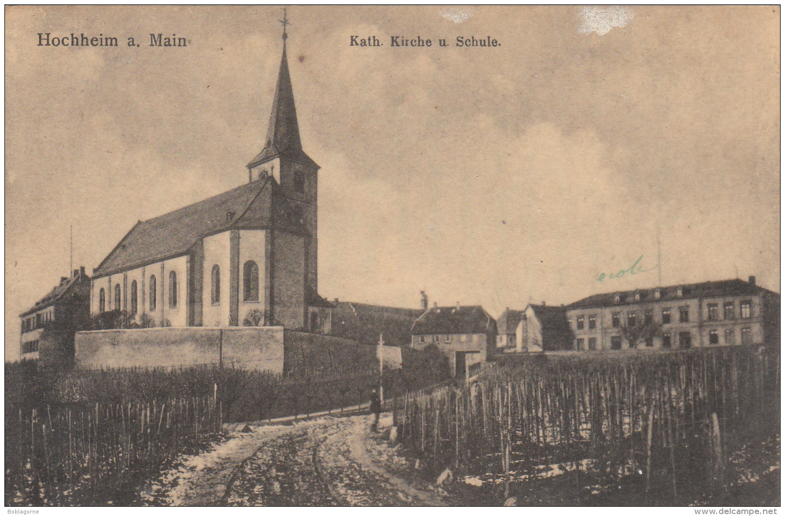 Hochheim A. Main - Kath. Kirche U. Schule - Hochheim A. Main