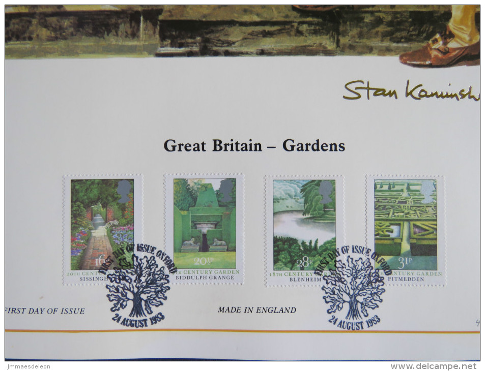 Great Britain 1983 FDC Lithograph - Gardens - Parks - Scott 1027/30 - Covers & Documents