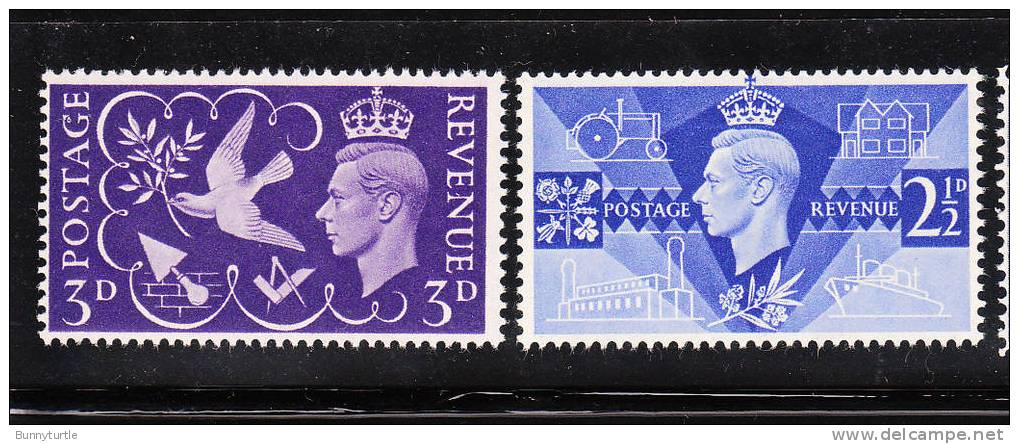 Great Britian 1946 Peace Issue Return To Peace At Close Of WWII Dove MNH - Neufs