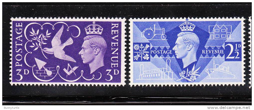 Great Britian 1946 Peace Issue Return To Peace At Close Of WWII Dove MNH - Unused Stamps