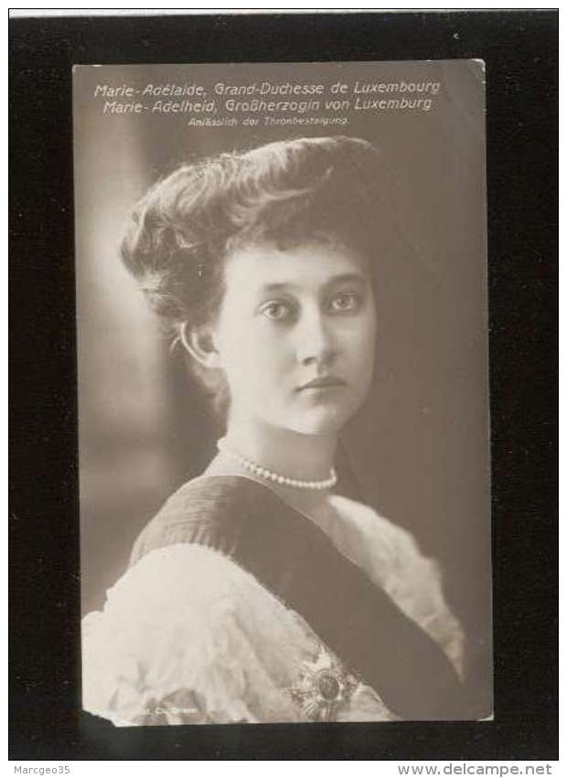 Marie-adélaide Grand-duchesse De Luxembourg édit. Grieser Cachet Ambulant Troisvierges En 1913 , Timbre Stamp Briefmarke - Famiglia Reale