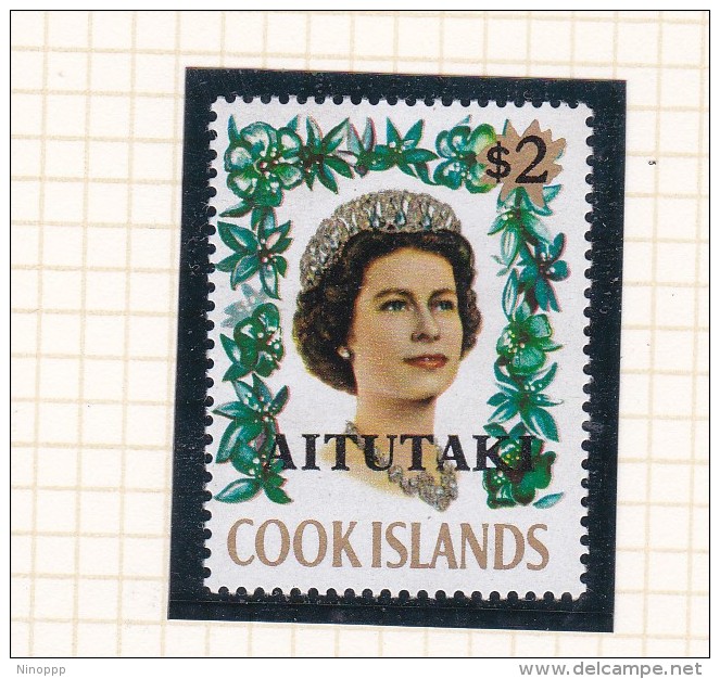 Cook Islands -Aitutaki SG 48 1972 Queen Elizabeth II $ 2.00  MNH - Cook Islands