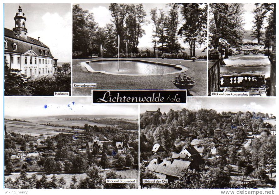 Niederwiesa Lichtenwalde - S/w Mehrbildkarte 1 - Niederwiesa