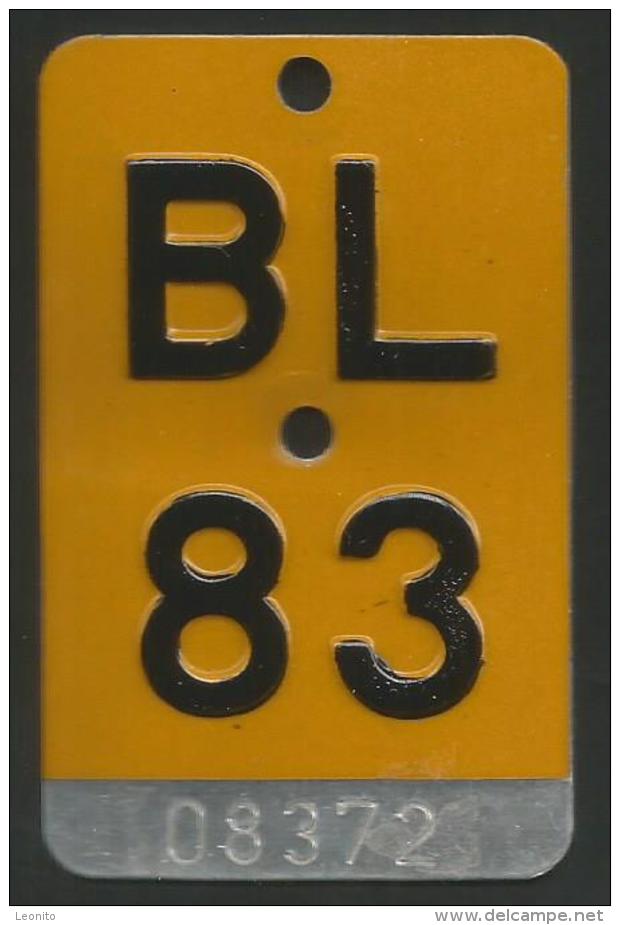 Velonummer Mofanummer Basel Land BL 83 - Number Plates