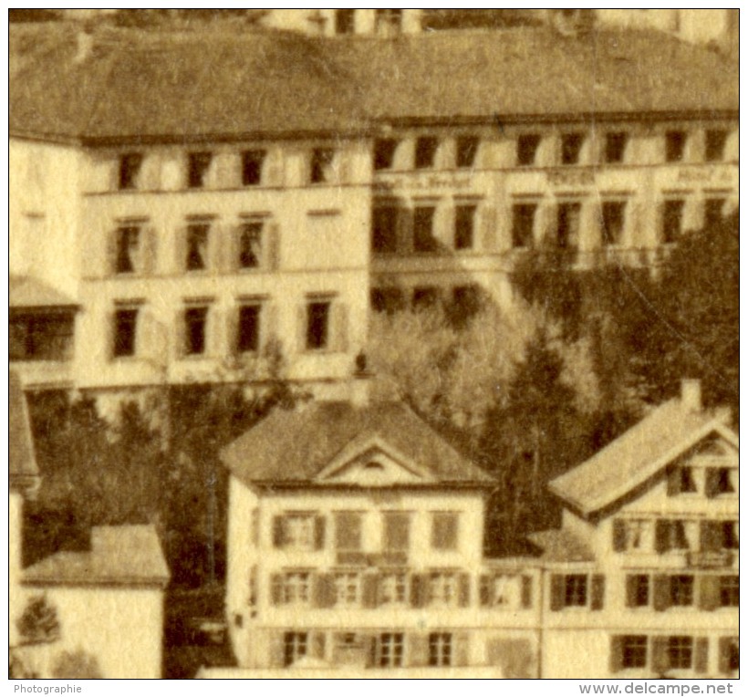 France? Panorama De Ville Non Identifiee Eglise Ancienne CDV Photo 1870's - Old (before 1900)