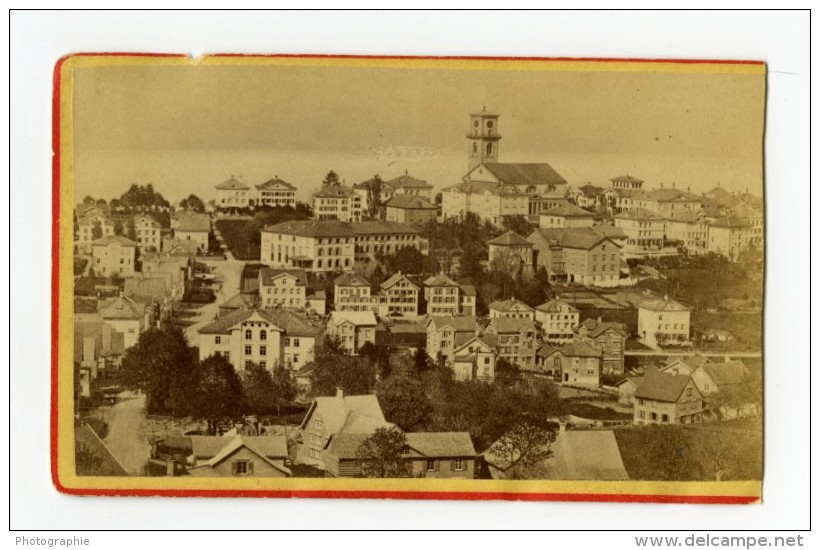 France? Panorama De Ville Non Identifiee Eglise Ancienne CDV Photo 1870's - Old (before 1900)