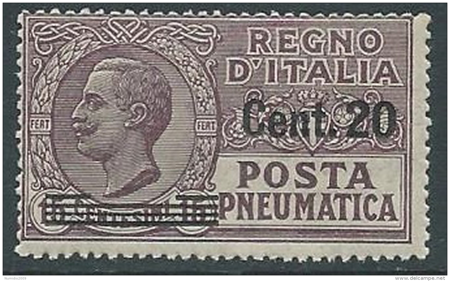 1924-25 REGNO POSTA PNEUMATICA SOPRASTAMPATO 20 SU 15 CENT MNH ** - G233-2 - Poste Pneumatique