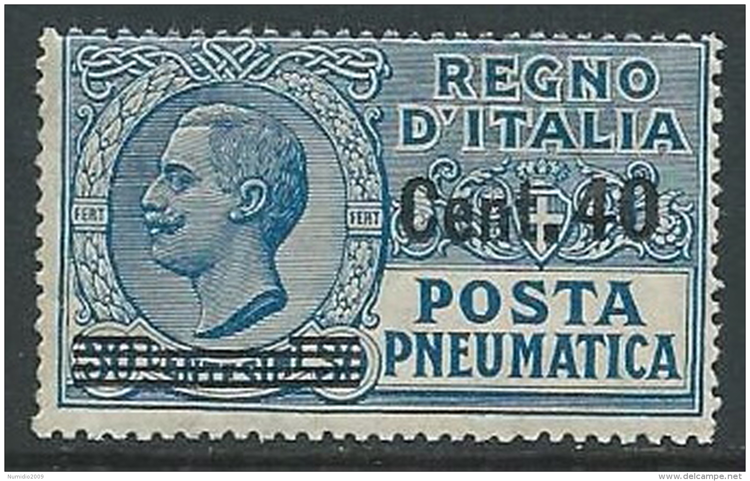 1924-25 REGNO POSTA PNEUMATICA SOPRASTAMPATO 40 SU 30 CENT MNH ** - G234 - Poste Pneumatique