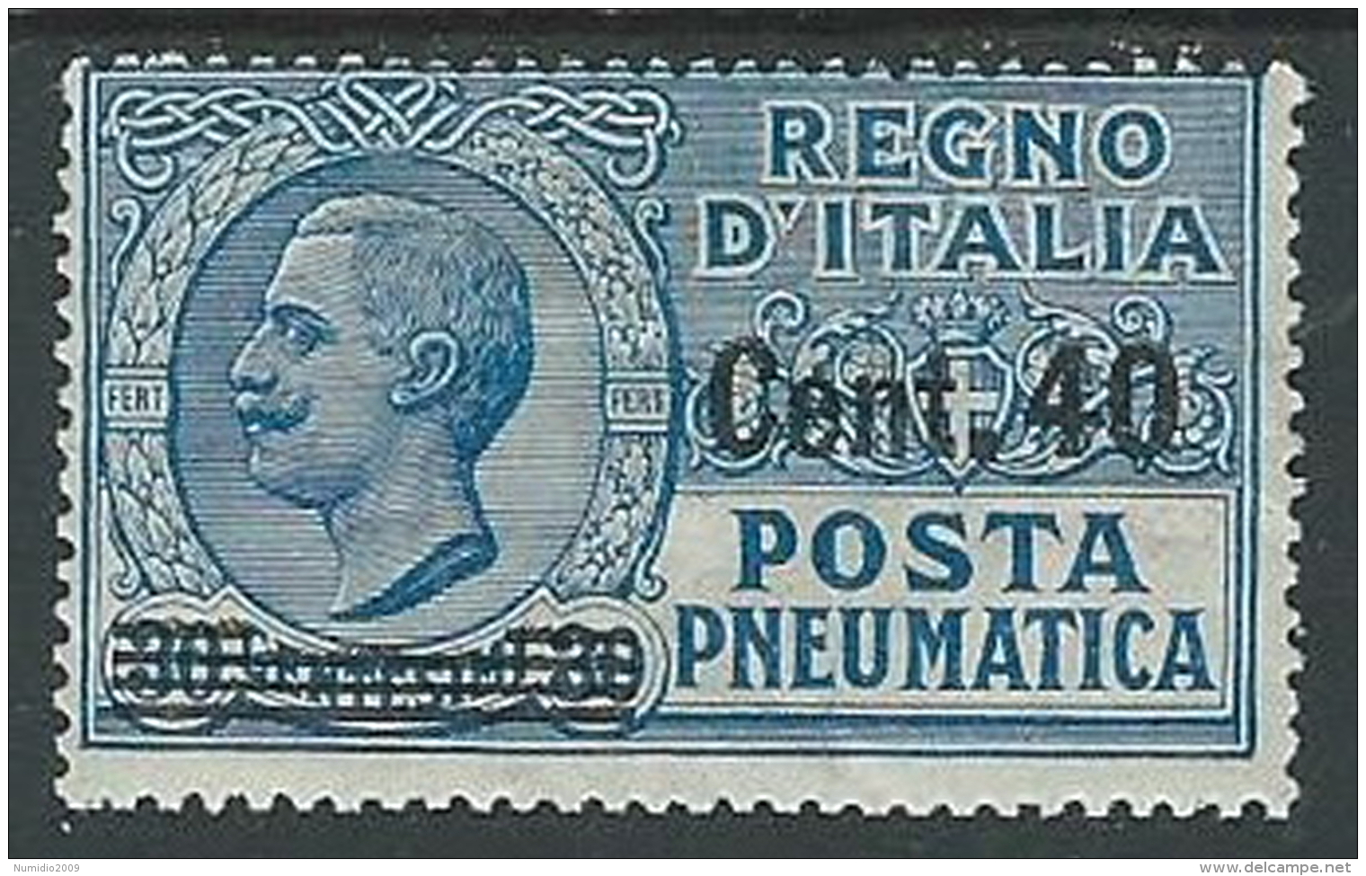 1924-25 REGNO POSTA PNEUMATICA SOPRASTAMPATO 40 SU 30 CENT MH * - G234 - Pneumatische Post