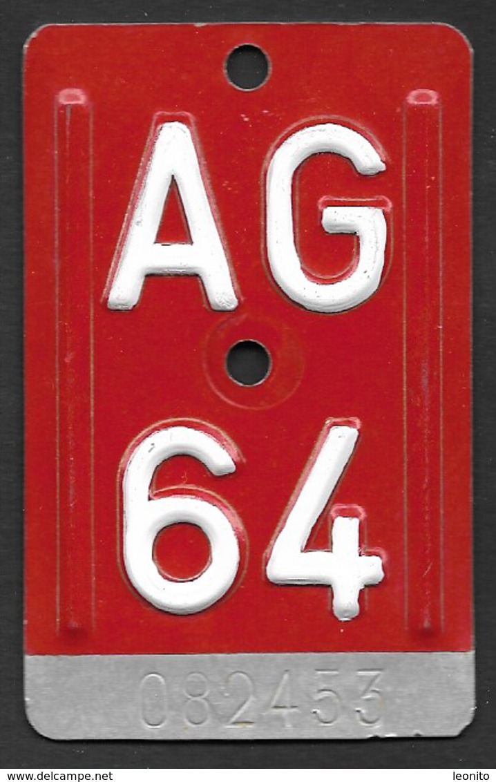 Velonummer Aargau AG 64 - Plaques D'immatriculation