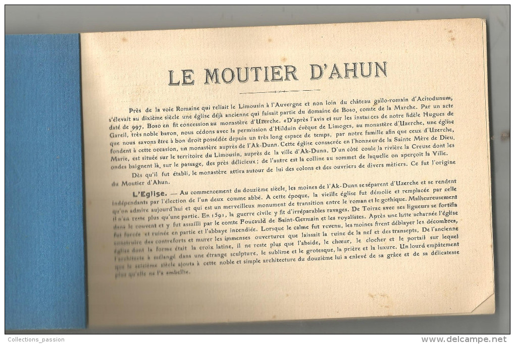 Photographie , Une Merveille De La Creuse, LE MOUTHIER D'AHUN ,CARNET DE 16 PHOTOGRAPHIES, Frais Fr : 4.25€ - Lieux