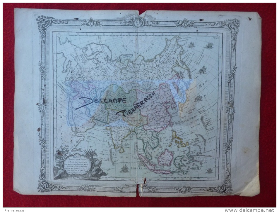 CARTE ASIE PAR BRION DE LA TOUR 1766 - Carte Geographique