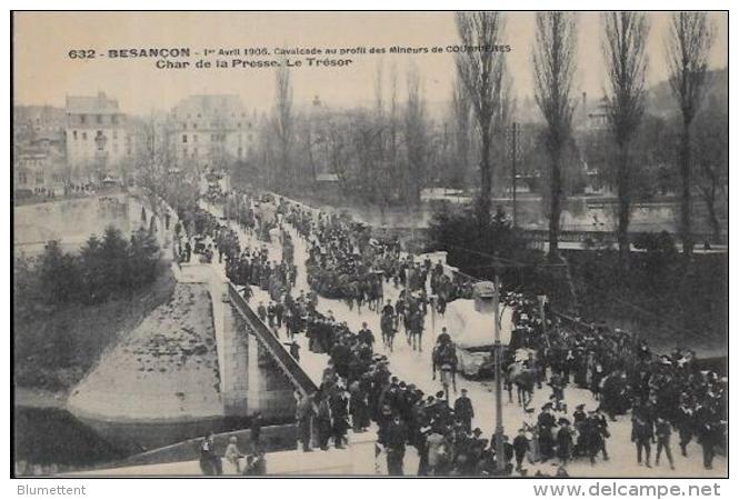 CPA BESANCON 1906 Cavalcade Pour Les Mineurs De Courrières Mine Catastrophe Non Circulé N° 632 - Besancon