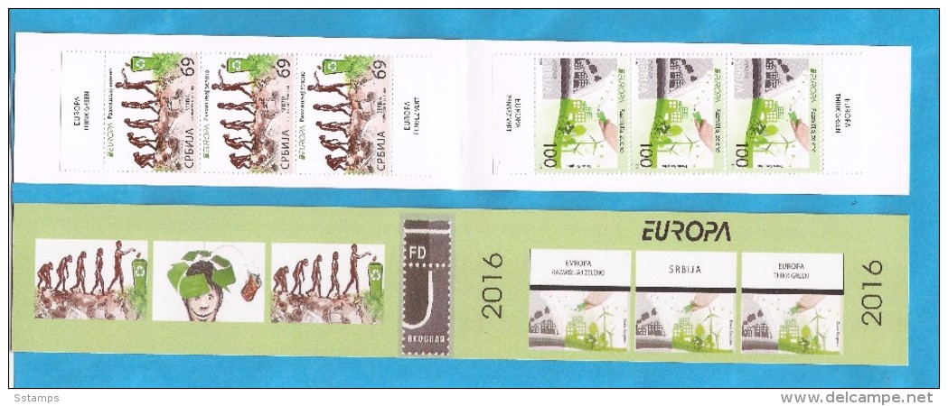 2016 EUROPA CEPT THINK GREEN SERBIA  SERBIEN  SRBIJA  BOOKLET  MNH - 2016