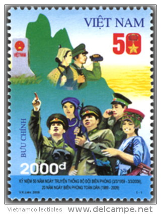 Vietnam Viet Nam MNH Perf Withdrawn Stamp 2009 : 50th Anniversary Of Frontier Force (Ms981) - Viêt-Nam