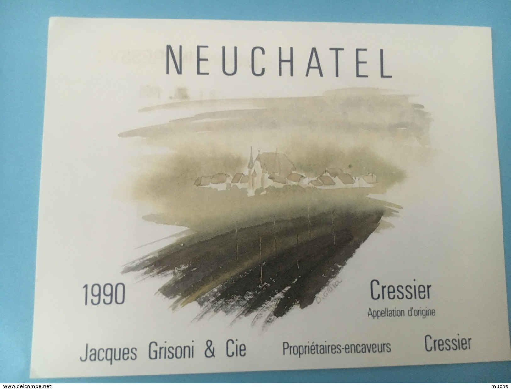 1360 - Suisse  Neuchâtel  Cressier 1990 Grisoni - Autres & Non Classés
