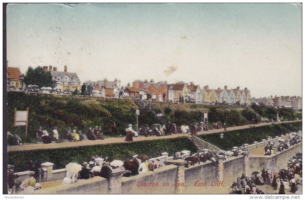 United Kingdom PPC Clacton On Sea East Cliff CLACTON ON SEA 1904 Edward VII. Stamp (2 Scans) - Clacton On Sea