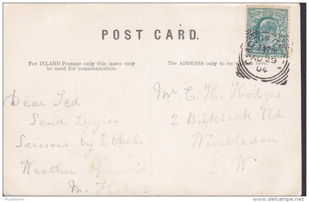 United Kingdom PPC Clacton On Sea East Cliff CLACTON ON SEA 1904 Edward VII. Stamp (2 Scans) - Clacton On Sea