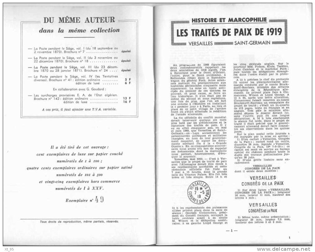 Histoire Et Marcophilie Volume I - Etude N°148 - Congres Et Expositions - 32 Pages - Other & Unclassified