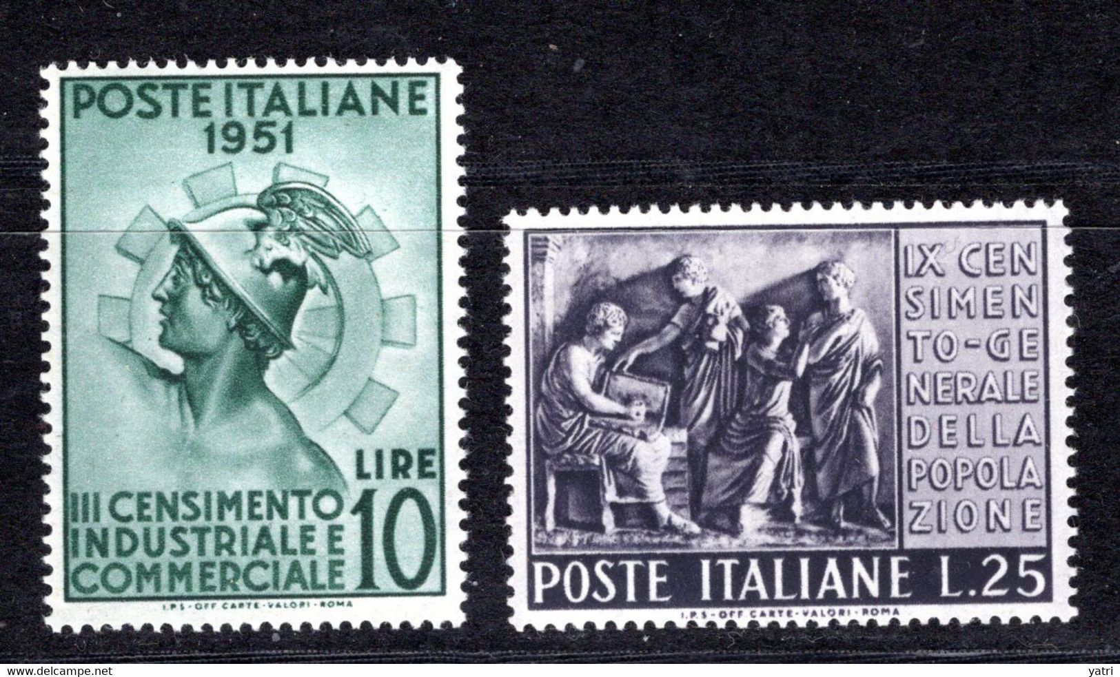 Italia 1951 Censimento ** MNH Sass. 675-676 - 1946-60: Nuovi