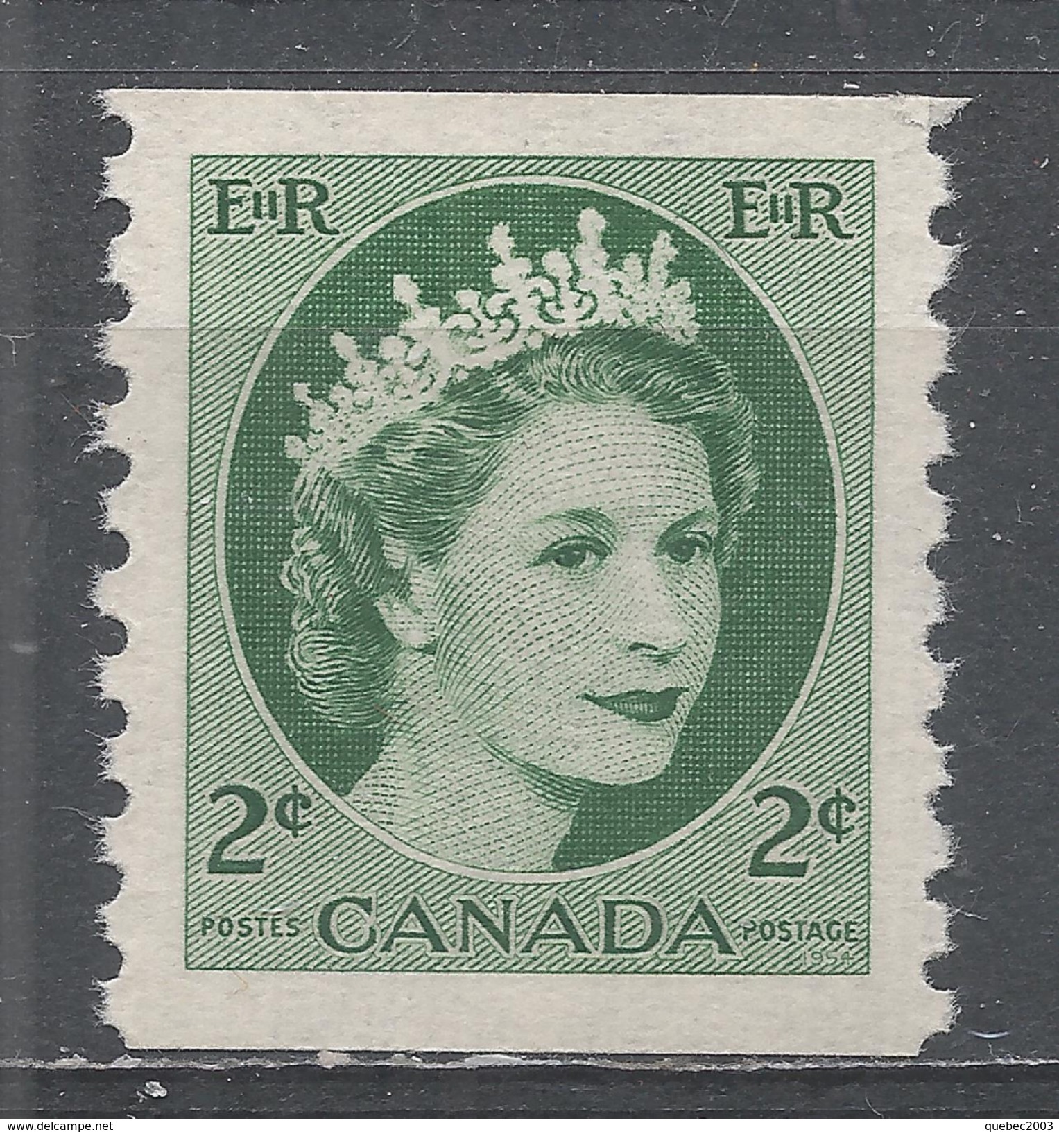 Canada 1954. Scott #345 (MNH) Queen Elizabeth II  *Complete Issue* - Francobolli In Bobina