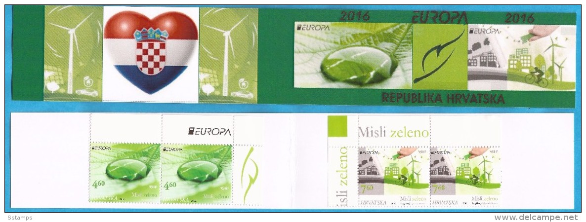 2016 EUROPA CEPT THINK GREEN HRVATSKA  CROATIEN   CROAZIA   BOOKLET  MNH - 2016