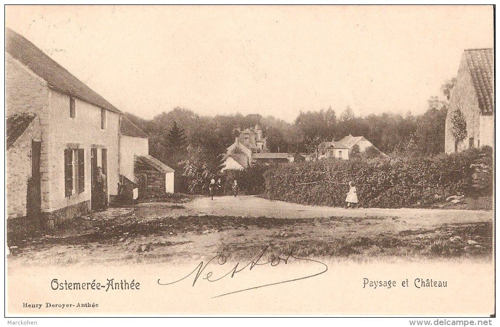 OSTEMEREE-ANTHEE (ENVIRONS DE ONHAYE - 5520) : Paysage Et Château. CPA Précurseurs Très Rare. - Onhaye