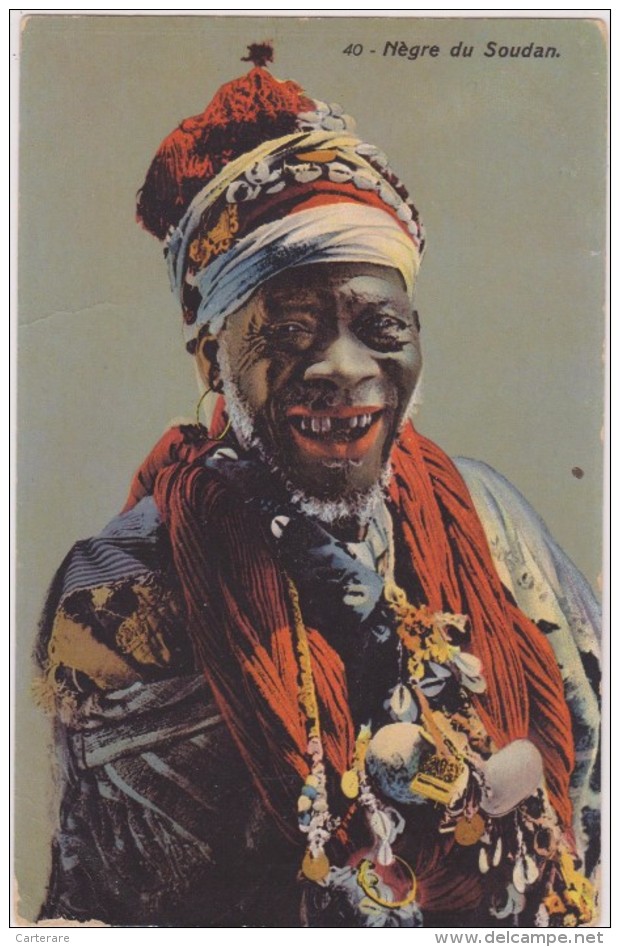 Carte Postale Ancienne,SOUDAN,AFRIQUE,africa,talisman,grisgris,grigri,sorcier,marabout - Sudán