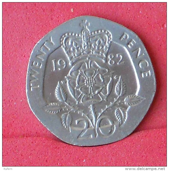 GREAT BRITAIN 20 PENCES 1982 -    KM# 931 - (Nº15400) - 20 Pence