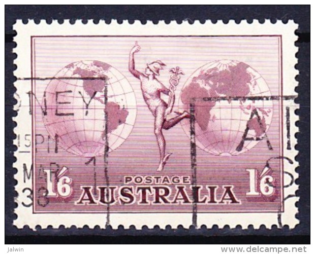 [M] AUSTRALIE POSTE AERIENNE 1937 YT N° PA 6 Obl. - Usati