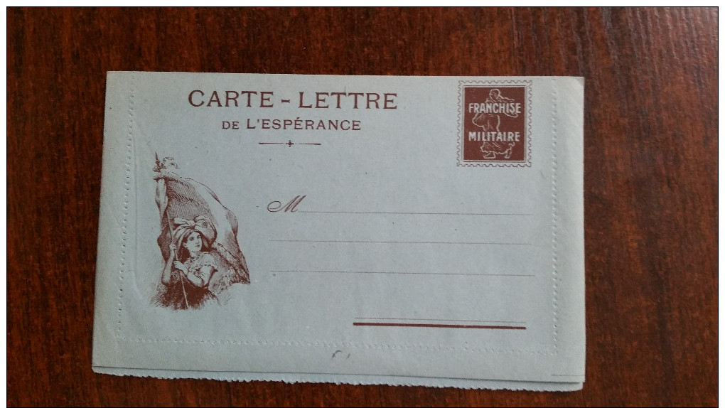 5 CARTES FM FRANCHISE MILITAIRE CARTE LETTRE DE L'ESPERANCE /FREE SHIPPING REGISTERED - Lettres & Documents