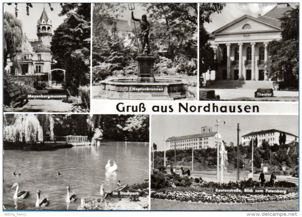 Nordhausen - S/w Mehrbildkarte 1 - Nordhausen