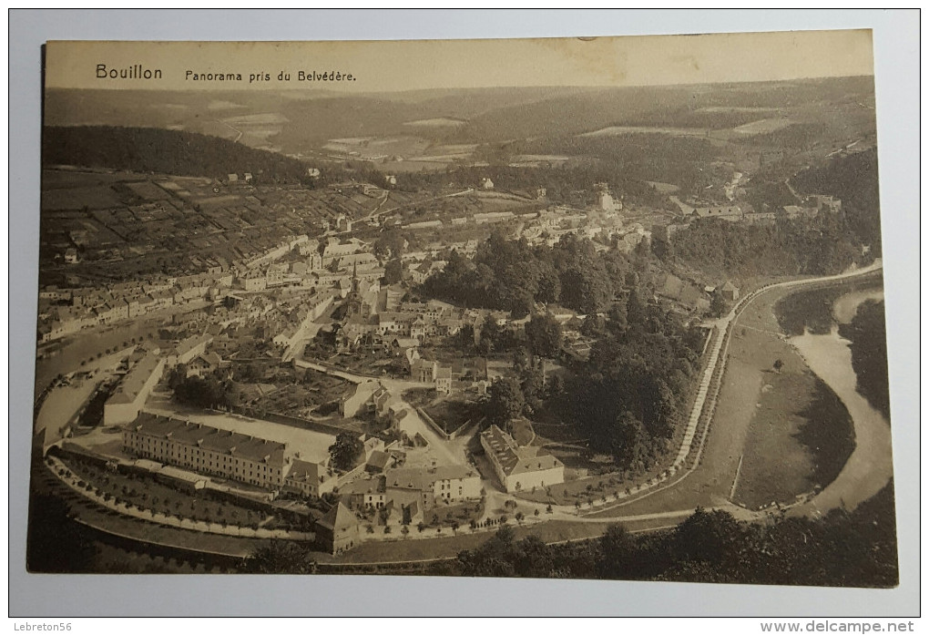 C.P.A. BELGIQUE BOUILLON Panorama Pris Du Belvédère 1918 - Autres & Non Classés