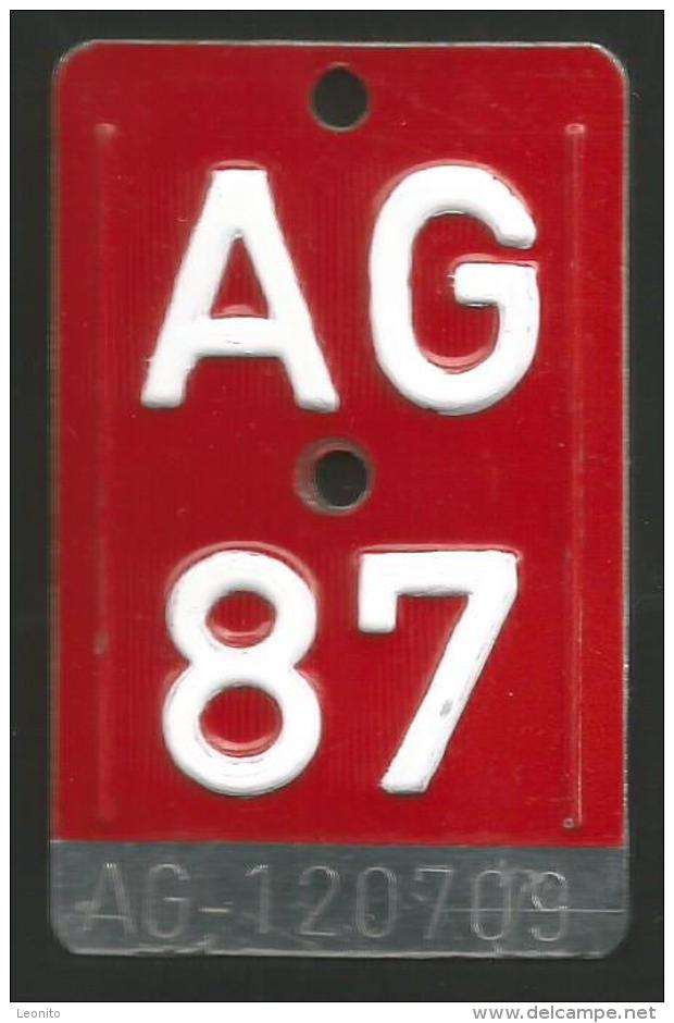 Velonummer Aargau AG 87 - Number Plates