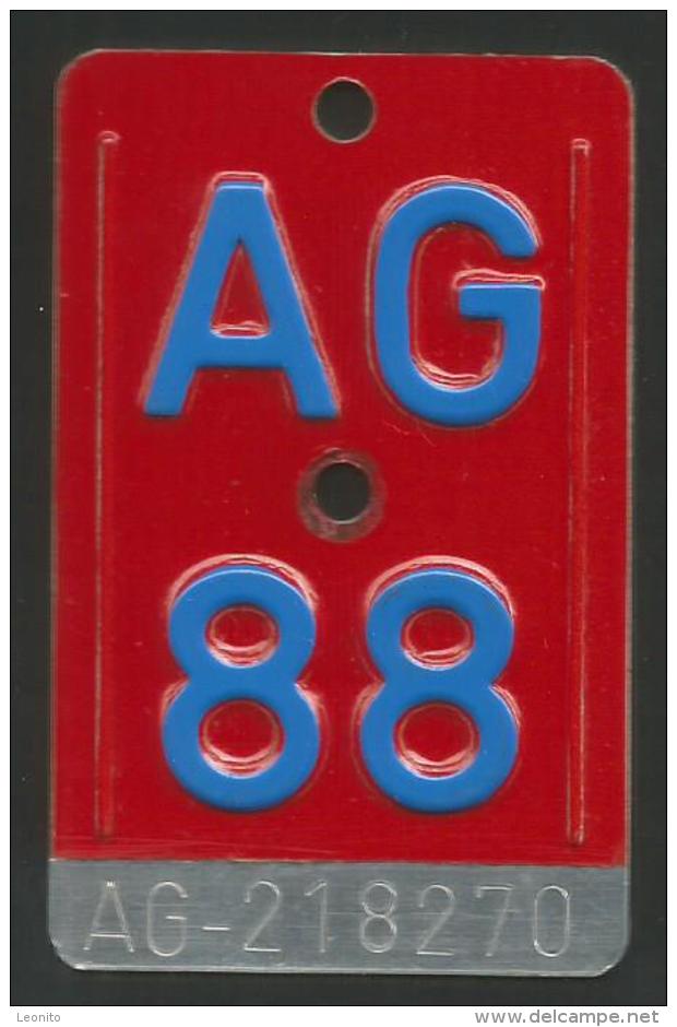 Velonummer Aargau AG 88 - Number Plates