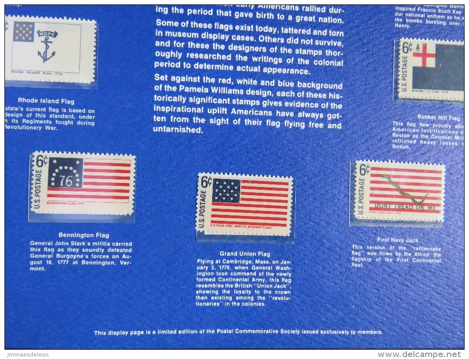 USA 1968 Flags - Mint Stamps On Panel - Scott 1345/1354 = 3.20 $ - Otros & Sin Clasificación