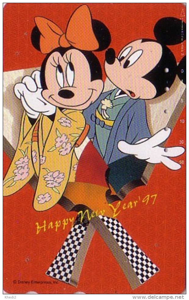 Télécarte Japon / 110-181825 - DISNEY - N° 2 -  NOUVEL AN NEW YEAR -  MICKEY & MINNIE - Japan Phonecard Telefonkarte - Disney