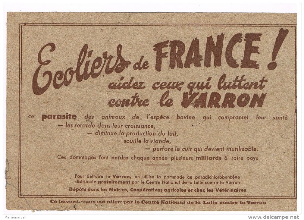 BUVARD ECOLIERS DE FRANCE .  VARRON. - Agriculture