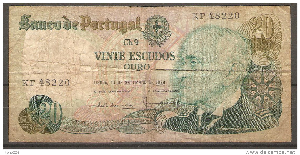 Billet Du Portugal De 1978 ( 20 Escudos ) - Portugal