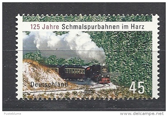 Deutschland / Germany / Allemagne 2012 2910 ** 125 Jahre SCHMALSPURBAHNEN IM HARZ - Nuovi